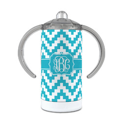 Pixelated Chevron 12 oz Stainless Steel Sippy Cup (Personalized)