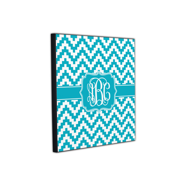 Pixelated Chevron 12x12 Wood Print - Angle View