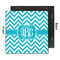 Pixelated Chevron 12x12 Wood Print - Front & Back View