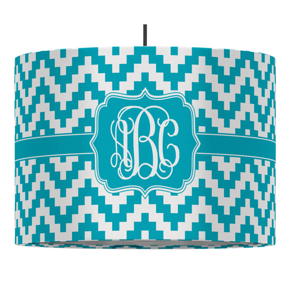 Custom Pixelated Chevron Drum Pendant Lamp (Personalized)