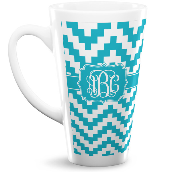 Custom Pixelated Chevron Latte Mug (Personalized)