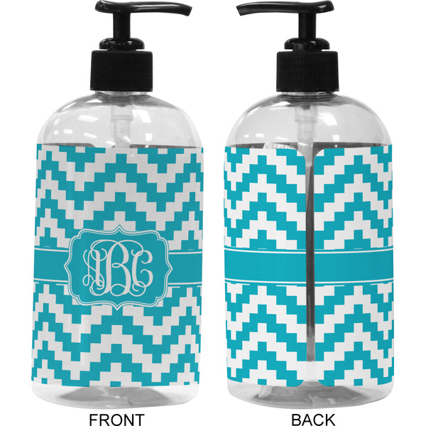 Pixelated Chevron 16 oz Plastic Liquid Dispenser (Approval)