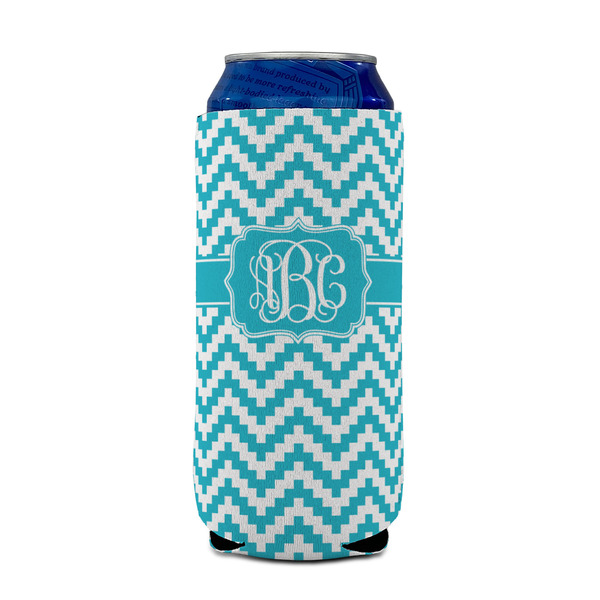 Pixelated Chevron 16oz Can Sleeve - FRONT (on can)