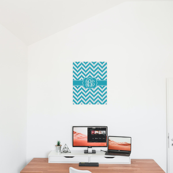 Pixelated Chevron 16x20 - Matte Poster - On the Wall