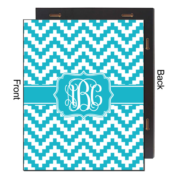 Pixelated Chevron 16x20 Wood Print - Front & Back View
