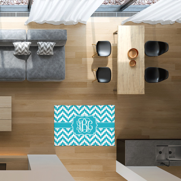 Pixelated Chevron 2'x3' Indoor Area Rugs - IN CONTEXT