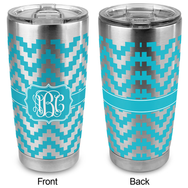Pixelated Chevron 20oz SS Tumbler - Full Print - Approval