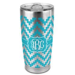 Pixelated Chevron 20oz Stainless Steel Double Wall Tumbler - Full Print (Personalized)