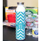 Pixelated Chevron 20oz Water Bottles - Full Print - In Context