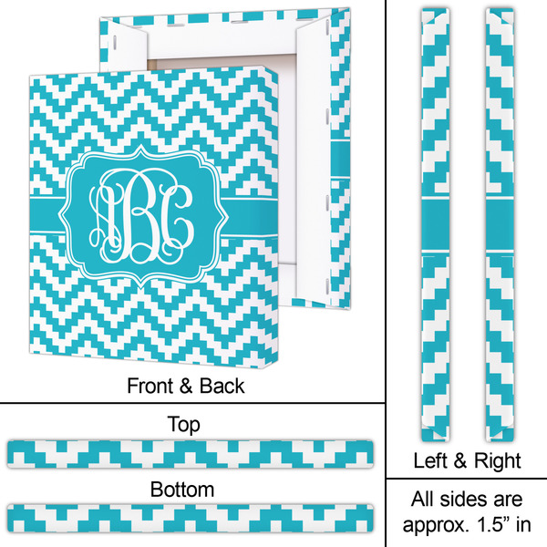 Pixelated Chevron 20x24 - Canvas Print - Approval