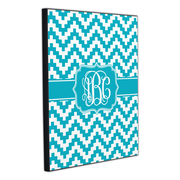 Pixelated Chevron 20x24 Wood Print - Angle View