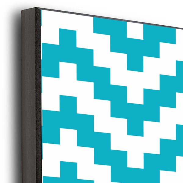 Pixelated Chevron 20x24 Wood Print - Closeup