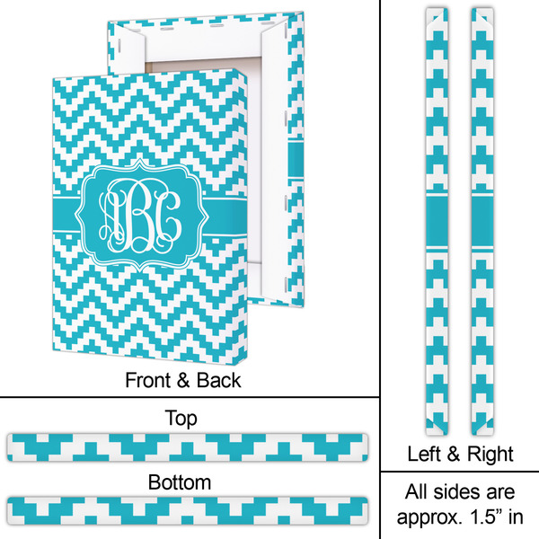 Pixelated Chevron 20x30 - Canvas Print - Approval