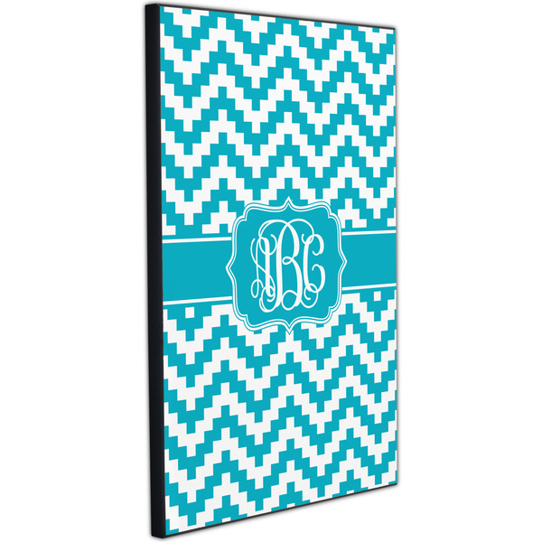 Pixelated Chevron 20x30 Wood Print - Angle View