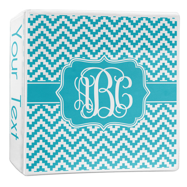 Custom Pixelated Chevron 3-Ring Binder - 2 inch (Personalized)