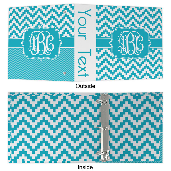 Pixelated Chevron 3 Ring Binders - Full Wrap - 2" - APPROVAL