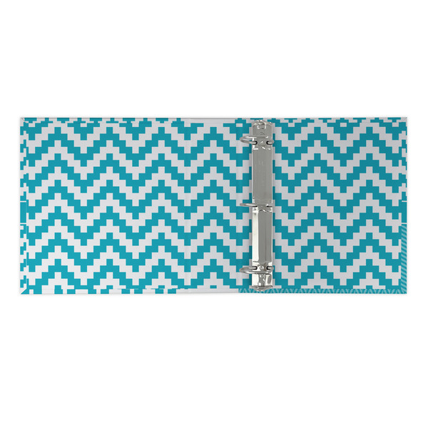 Pixelated Chevron 3 Ring Binders - Full Wrap - 2" - OPEN INSIDE