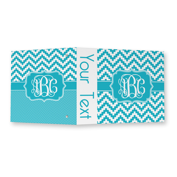 Pixelated Chevron 3 Ring Binders - Full Wrap - 2" - OPEN OUTSIDE