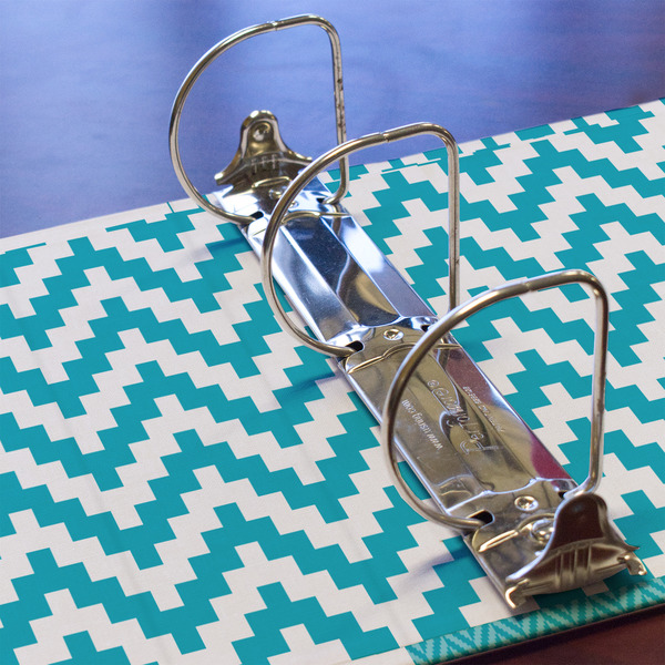 Pixelated Chevron 3 Ring Binders - Full Wrap - 3" - DETAIL
