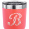 Pixelated Chevron 30 oz Stainless Steel Ringneck Tumbler - Coral - CLOSE UP