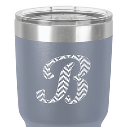 Pixelated Chevron 30 oz Stainless Steel Tumbler - Grey - Double-Sided (Personalized)