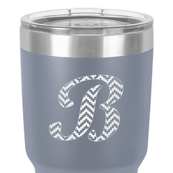 Pixelated Chevron 30 oz Stainless Steel Tumbler - Grey - Single-Sided (Personalized)