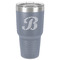 Pixelated Chevron 30 oz Stainless Steel Tumbler - Grey - Single-Sided (Personalized)