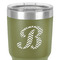 Pixelated Chevron 30 oz Stainless Steel Ringneck Tumbler - Olive - Close Up