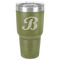 Pixelated Chevron 30 oz Stainless Steel Ringneck Tumbler - Olive - Front