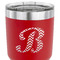 Pixelated Chevron 30 oz Stainless Steel Ringneck Tumbler - Red - CLOSE UP