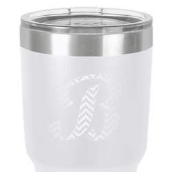 Pixelated Chevron 30 oz Stainless Steel Tumbler - White - Single-Sided (Personalized)