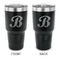 Pixelated Chevron 30 oz Stainless Steel Ringneck Tumblers - Black - Double Sided - APPROVAL