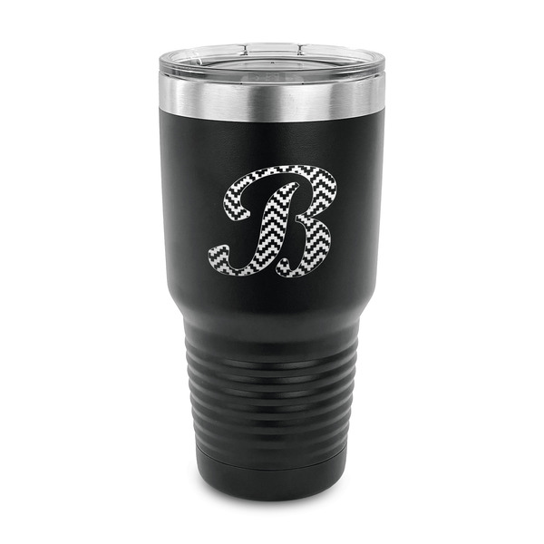 Custom Pixelated Chevron 30 oz Stainless Steel Tumbler (Personalized)