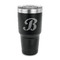Pixelated Chevron 30 oz Stainless Steel Ringneck Tumblers - Black - FRONT