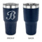 Pixelated Chevron 30 oz Stainless Steel Ringneck Tumblers - Navy - Single Sided - APPROVAL