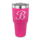 Pixelated Chevron 30 oz Stainless Steel Ringneck Tumblers - Pink - FRONT