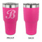 Pixelated Chevron 30 oz Stainless Steel Ringneck Tumblers - Pink - Single Sided - APPROVAL