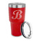Pixelated Chevron 30 oz Stainless Steel Ringneck Tumblers - Red - LID OFF