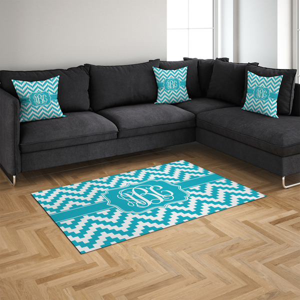 Pixelated Chevron 4'x6' Indoor Area Rugs - IN CONTEXT