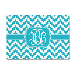 Pixelated Chevron 4' x 6' Indoor Area Rug (Personalized)