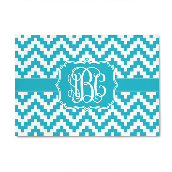 Custom Pixelated Chevron 4' x 6' Indoor Area Rug (Personalized)