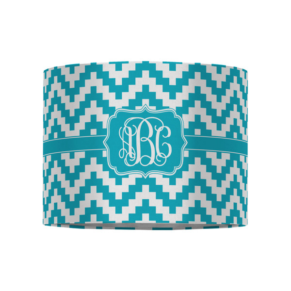 Pixelated Chevron 8" Drum Lampshade - FRONT (Fabric)