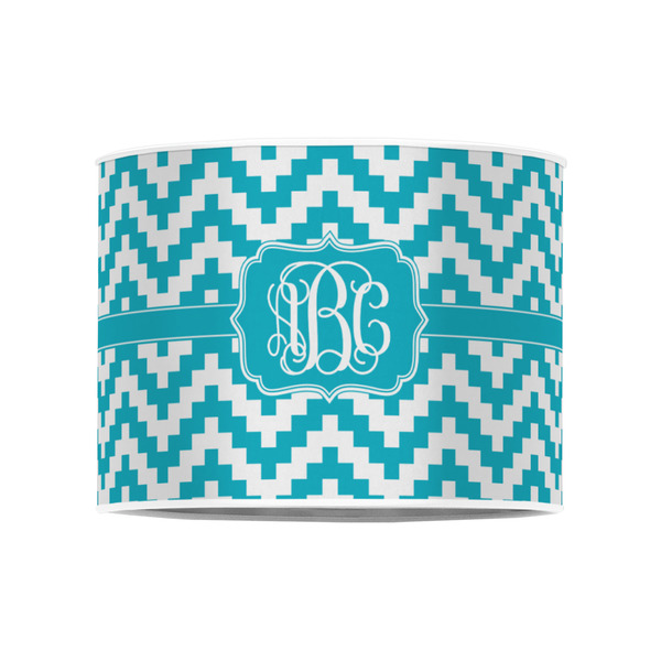 Pixelated Chevron 8" Drum Lampshade - FRONT (Poly Film)