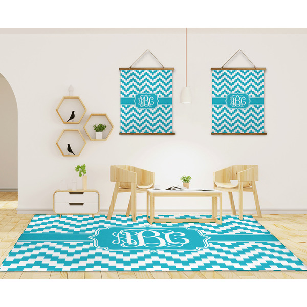 Pixelated Chevron 8'x10' Indoor Area Rugs - IN CONTEXT