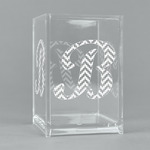 Pixelated Chevron Acrylic Pen Holder (Personalized)