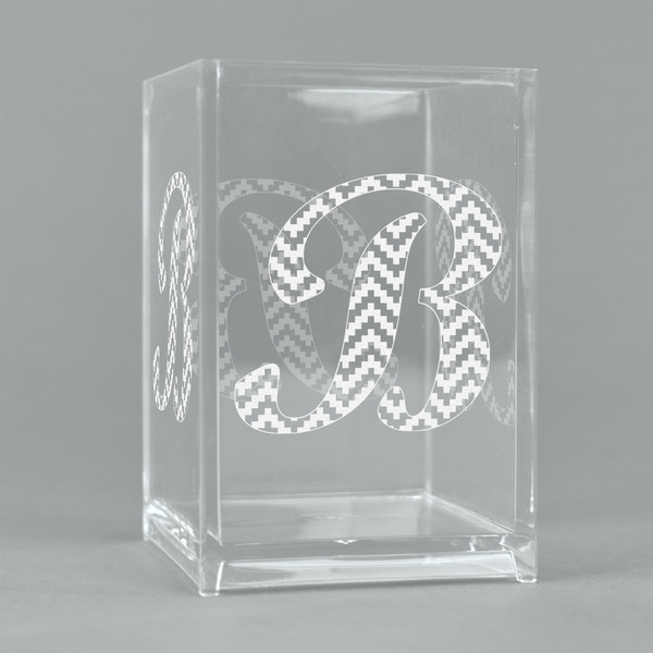 Custom Pixelated Chevron Acrylic Pen Holder (Personalized)
