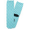 Pixelated Chevron Adult Crew Socks - Single Pair - Front and Back