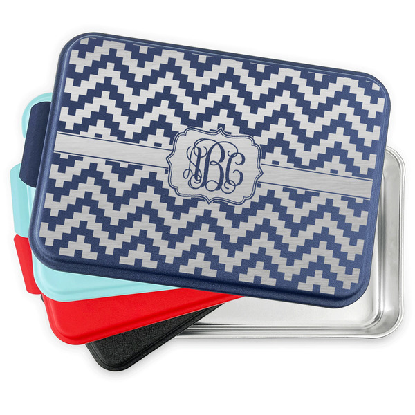 Pixelated Chevron Aluminum Cake Pan with Lid - PARENT/MAIN