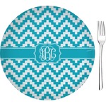 Pixelated Chevron Glass Appetizer / Dessert Plate 8" (Personalized)