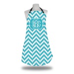 Pixelated Chevron Apron w/ Monogram